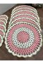 Hand Knitted Placemats / American Service / Plate and Cup Coasters Set of 12 - 3
