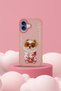 iPhone 17 Compatible |   3D Real Embroidery Detailed Pomeranian Dog Pattern Case with Chain and Glasses Detail - 2