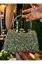 Women's Large Stone-Embellished Evening Bag - 6