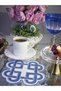 2-Pack Blue Infinite Love Celtic Knot Symbol Design Modern Cocktail Coffee Presentation Napkin 15cm - 2