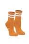 3 Pairs Striped College Socks Yellow Gray White Cotton Tennis Socks Set - 4