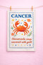 Zodiac Cancer Sign Cotton 2-Piece Kitchen Towel (40X50 cm)