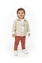 Girl's Holiday Set with Linen Jacket and Trousers, 3-Piece Holiday Set, 0-6 Years Old, Stylish Combination