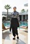 Rabia Beachwear Swim Hijab Swimsuit with Bone and Bag Gift, Adjustable Waist, Elastic, Fully Covered - 2