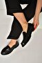 Y996051060 Black Rustic Low-Sole Women's Loafers - 2
