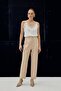 High Waist Classic Trousers - Beige - 4