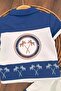 Baby Boy Short Sleeve Polo Collar Palm Patterned Shirt-Shorts Summer Set 100% Cotton - 2
