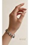Non-tarnishing Steel Silver Color Butterfly Chain Cuff Bracelet - 2