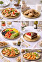 23 cm Gold 304 Stainless Steel Food Presentation Plate 2 Pieces - 2