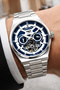 Steel Cord Steel Case Automatic Mechanism Men's Wristwatch Silver-Blue Sddk105 - 2