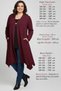 Plus Size Spring and Summer High Quality Mother's Seasonal Asymmetrical Burgundy Women's Cardigan