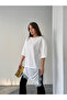 Lace Detailed Oversized Basic - Ecru