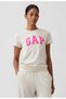 Logo T-Shirt 729555 V-Gap Ss Clsc Tee Women's T-Shirt Beige