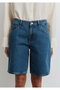 Melinda Real Blue Hazy Dark Jean Shorts 1410144-89745 - 7