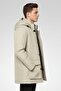 Boss Men Solid Hooded Parka Jacket, Light Grey - 3