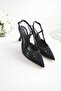 Oria Black Stone Evening Dress Heels Stiletto 7.5 cm - 3