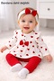 Hearted Baby Girl Set (Without Bandana)