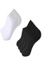 8 Pairs of Seamless Women's Bamboo Soft Textured Invisible Sneaker Socks - 7