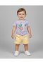 Baby Girl Pineapple Printed Summer 6-9-12-18-24 Months Baby Set with Shorts