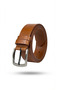 Genuine Buffalo Leather Tan Men's Sports Jeans Belt 4.5cm Special Design - 4