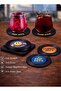 Nostalgic Themed - Old Record Player, Set of 6 Coasters 12X12 - 2