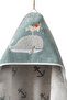 Whale Jacquard Embroidered Velour Swaddle - 80x80cm - 2