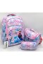 Primary School Bag Girl's 3-Piece Set Pink Primary School Bag Character Printed Set - 2
