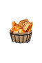 Black Oval Corner Bread Basket Bread Presentation Basket Macrame Multi-Purpose Stainless Metal