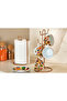 2-Piece Rose Kitchen Organizer Set with Paper Towel Holder and 6-Compartment Cup Hanger, Stainless Metal