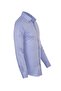 Men's Blue Cotton Diagonal Fabric Bias Striped Slim and Regular Fit Long Sleeve Shirt - 4