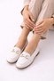 Women's Double Eye Buckle Detailed Ballerina Flats Lightweight Comfortable Sole Daily Shoes Ballerina Flats - 2