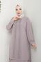 Plus Size Mother Dress with Sprinkled Stones - 4