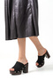 Mira Alba Women's Heeled Slippers 0012775 Black Suede