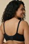 Black Gathering Bra, No Sponge, No Underwire, Seamless Lace, Comfortable Daily Bra - 3