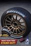 Bridgestone Motorcycle and Automobile Tire Lettering Embossing Sticker Pasting 4Pcs Set