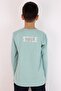 Boy's Long Sleeve T-Shirt Text Printed 6-12 Years, Water Green - 2