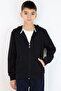 Boy's Cardigan Basic Hooded Zipper Cardigan 6-10 Years, Black - 2