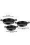 Nirvana 3 Piece Cast Iron Sahan Set Black |   18-20-22 cm Non-Stick Granite Pan Set |   Even Heat Dissipation - 4