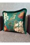 Blend-9373-Emerald Green Tasseled Throw Pillow Cover - 3