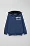 Boy's Tracksuit Set Hooded Summer Printed Pockets 8-14 Years, Indigo - 6