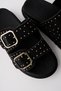 Estiva Adjustable Double Buckle Studded Casual Women's Slippers - 5