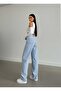- Ice Snow Stretch Fabric Super High-Waist Relaxed Jeans Palazzo Pants. (SUPER HIGH) Wide Leg - 5
