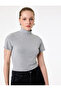 Slim Fit Short Sleeve High Neck T-Shirt