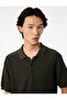 Regular Fit Textured Cotton Buttoned Polo Collar Short Sleeve Knitwear T-Shirt - 3