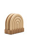 Rainbow Set of 4 Coasters (Pastel Brown - Beige Color) - 2