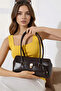 Women's Brown Hand and Shoulder Bag with Zipper, Faux Leather, High Quality Workmanship, Stylish Design - 4
