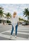 Ruffle Chiffon Crew Neck Flounce Casual Blouse - 3