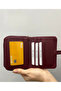 Soft Leather Claret Red Women's Wallet Gold Detailed - 4