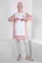TWO-COLORED TUNIC WITH TIE-CLOTH CUFFS 43905