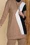 Women's Brown (Camel) Three Color Pants Tracksuit Set 3555 - 4